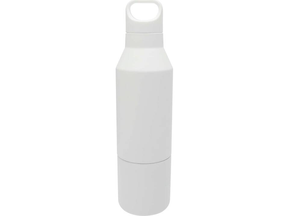 Bouteille isotherme Odessy de 600 ml en acier inoxydable recyclé RCS avec gobelet de 300 ml 3