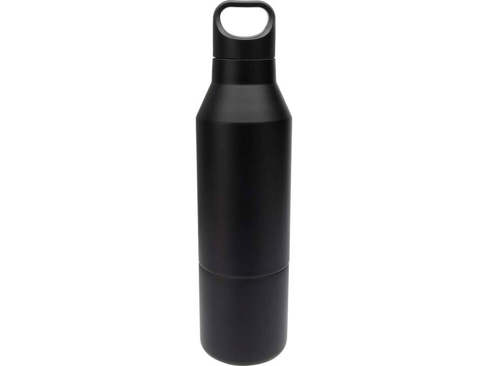 Bouteille isotherme Odessy de 600 ml en acier inoxydable recyclé RCS avec gobelet de 300 ml 9