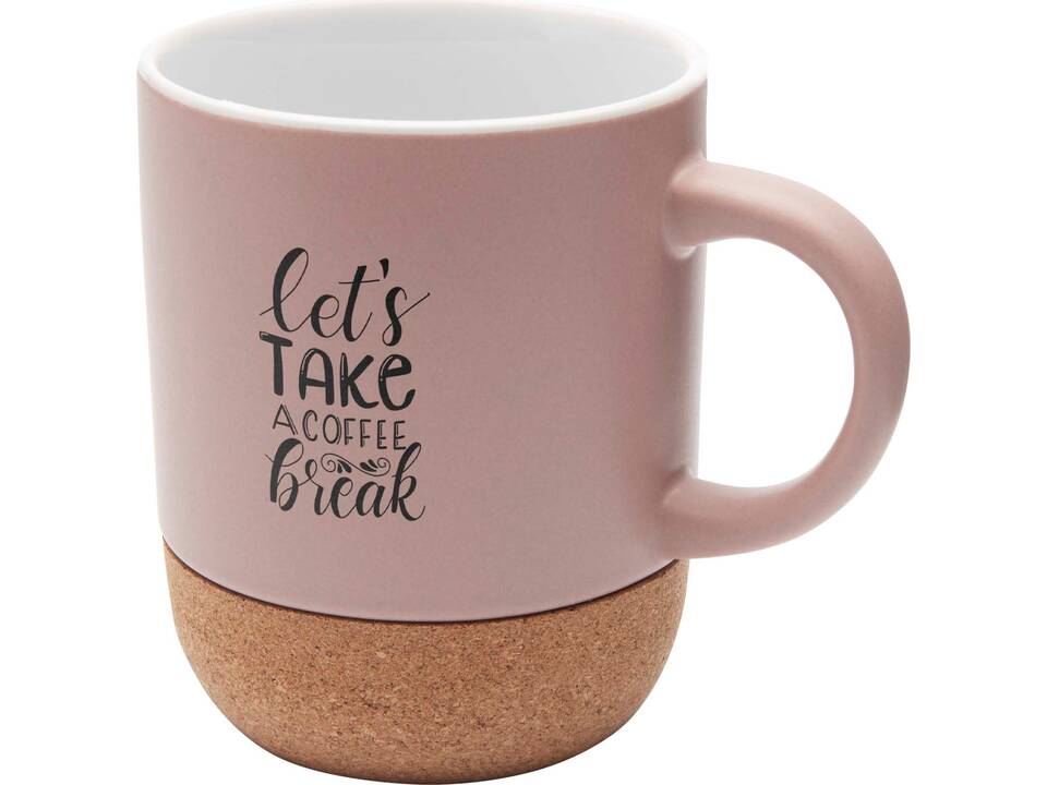 Mug Billie en céramique pour sublimation de 300 ml avec détails en liège et finition matte 7