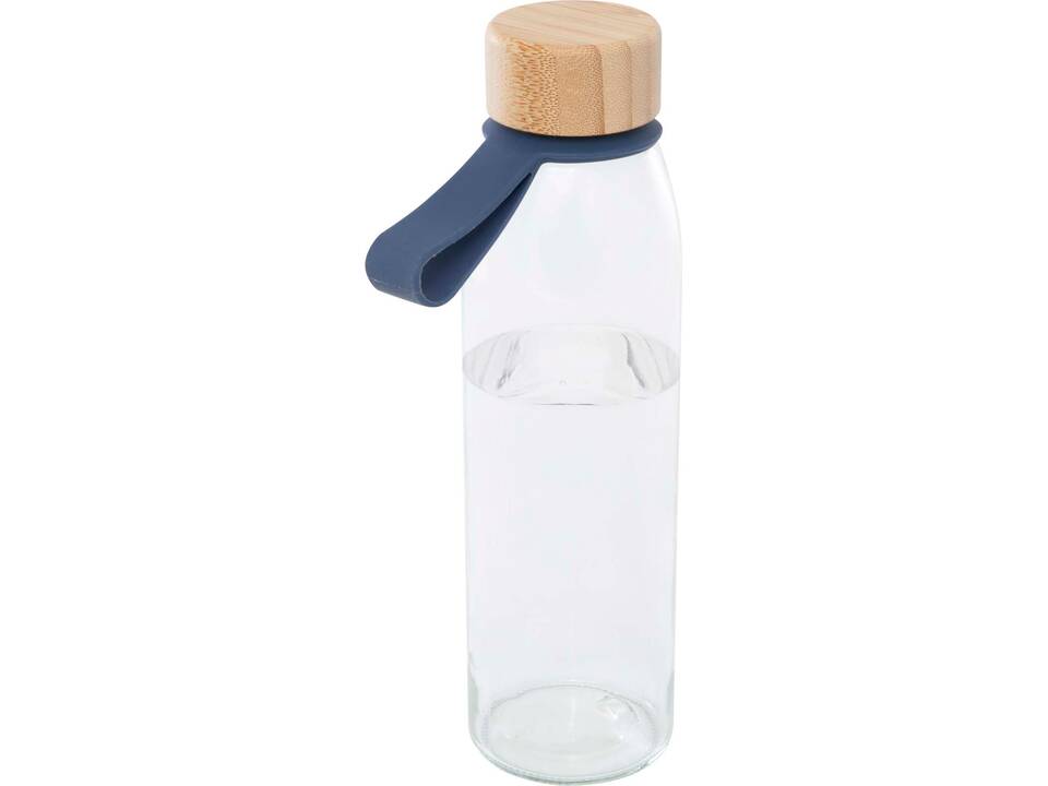 Bouteille d'eau en verre Porto de 500 ml avec poignée en silicone et couvercle en bambou 10