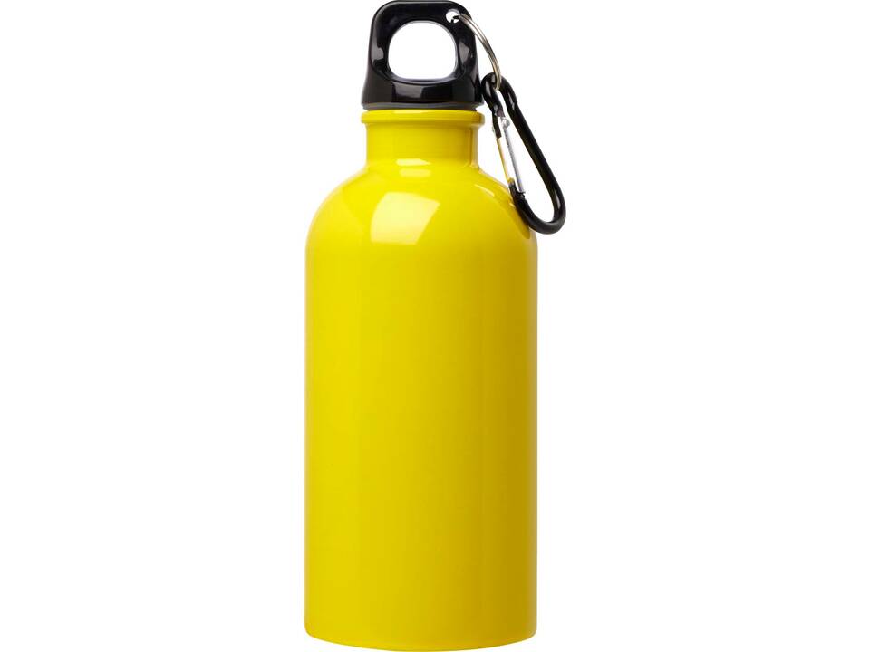 Bouteille d'eau Oregon de 400 ml simple paroi en acier recyclé certifié RCS avec mousqueton 7