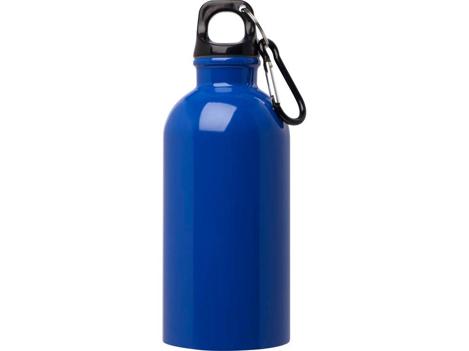 Bouteille d'eau Oregon de 400 ml simple paroi en acier recyclé certifié RCS avec mousqueton 31