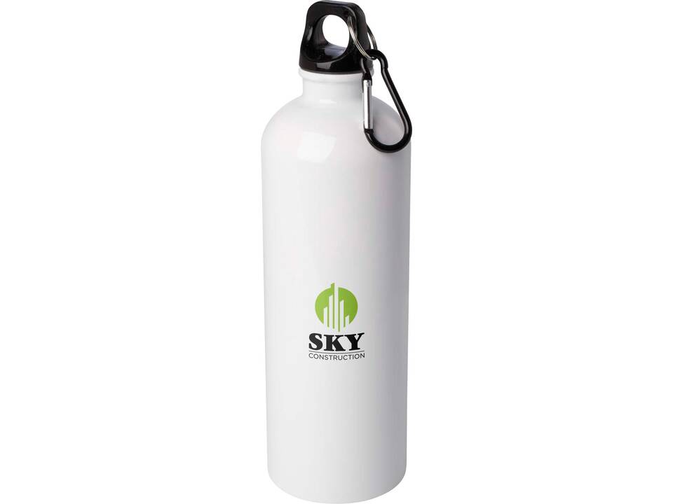 Bouteille d'eau Oregon de 750 ml simple paroi en acier recyclé certifié RCS avec mousqueton 2