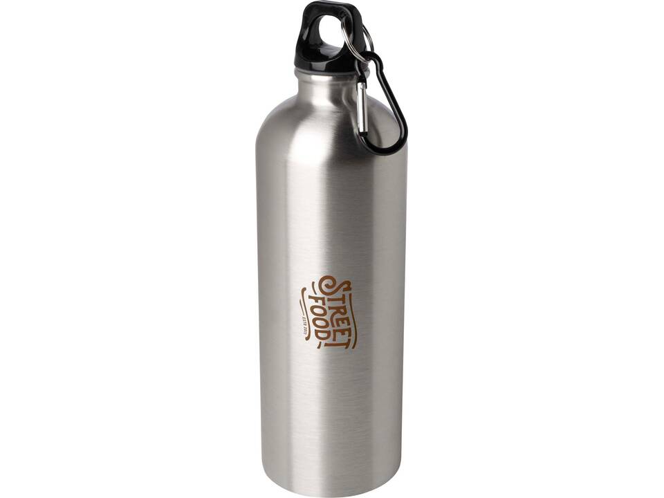 Bouteille d'eau Oregon de 750 ml simple paroi en acier recyclé certifié RCS avec mousqueton 43