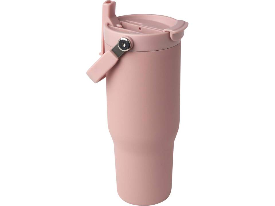 Gobelet avec isolation sous vide Bronx en cuivre et acier inoxydable recyclé certifié RCS Bronx de 900 ml avec couvercle à double fonction 26