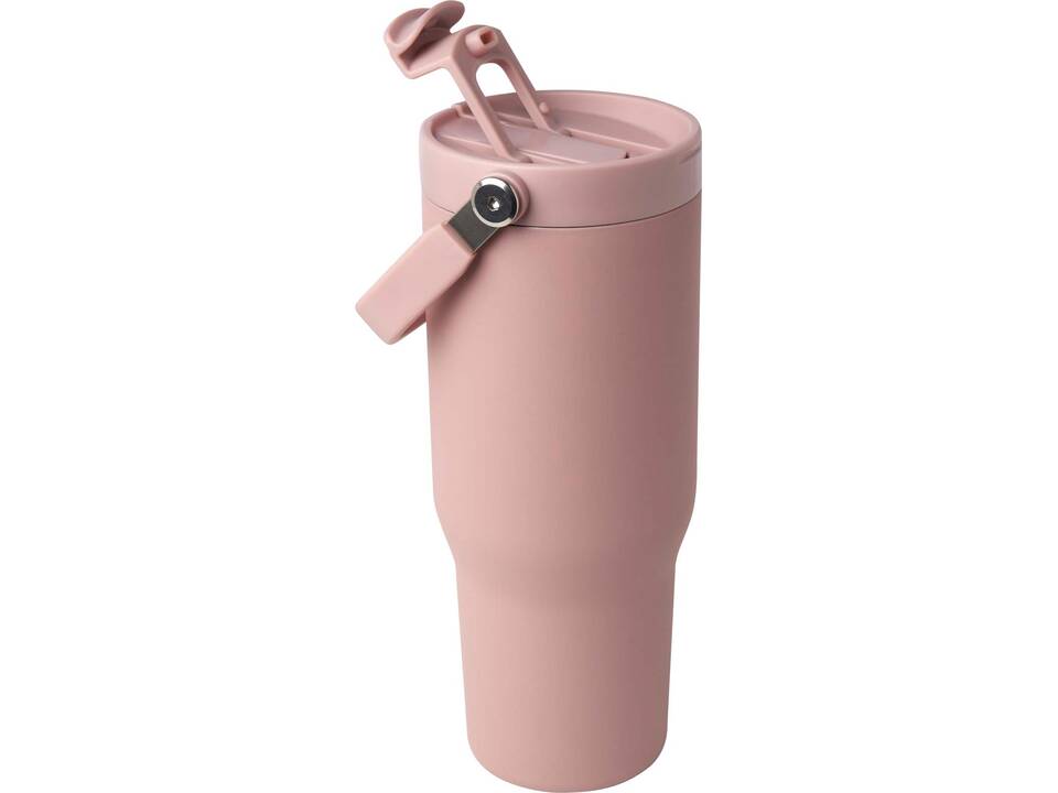 Gobelet avec isolation sous vide Bronx en cuivre et acier inoxydable recyclé certifié RCS Bronx de 900 ml avec couvercle à double fonction 27