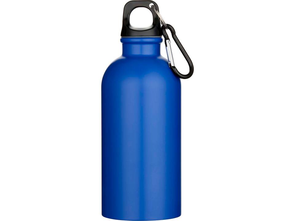 Bouteille d’eau Oregon de 400 ml à simple paroi, en acier inoxydable recyclé certifié RCS avec mousqueton 4