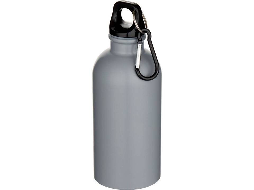 Bouteille d’eau Oregon de 400 ml à simple paroi, en acier inoxydable recyclé certifié RCS avec mousqueton 6