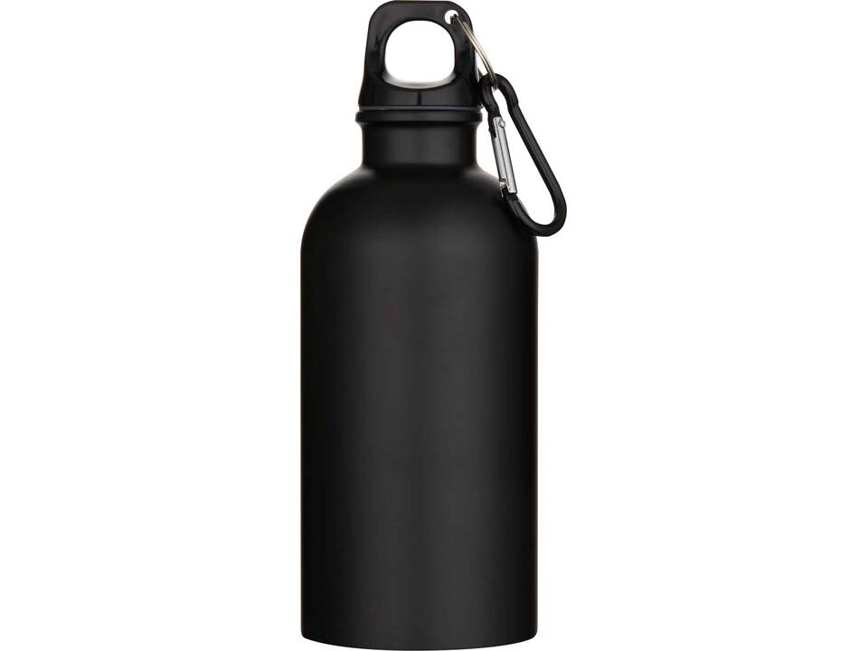 Bouteille d’eau Oregon de 400 ml à simple paroi, en acier inoxydable recyclé certifié RCS avec mousqueton 14