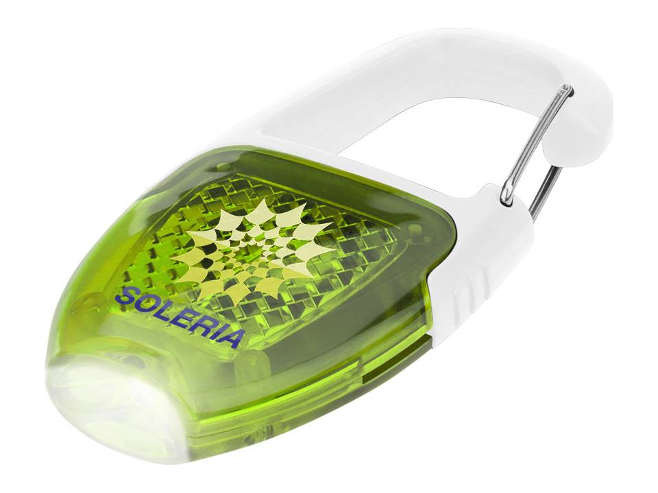 Porte clé Mousqueton réflecteur et lampe 14