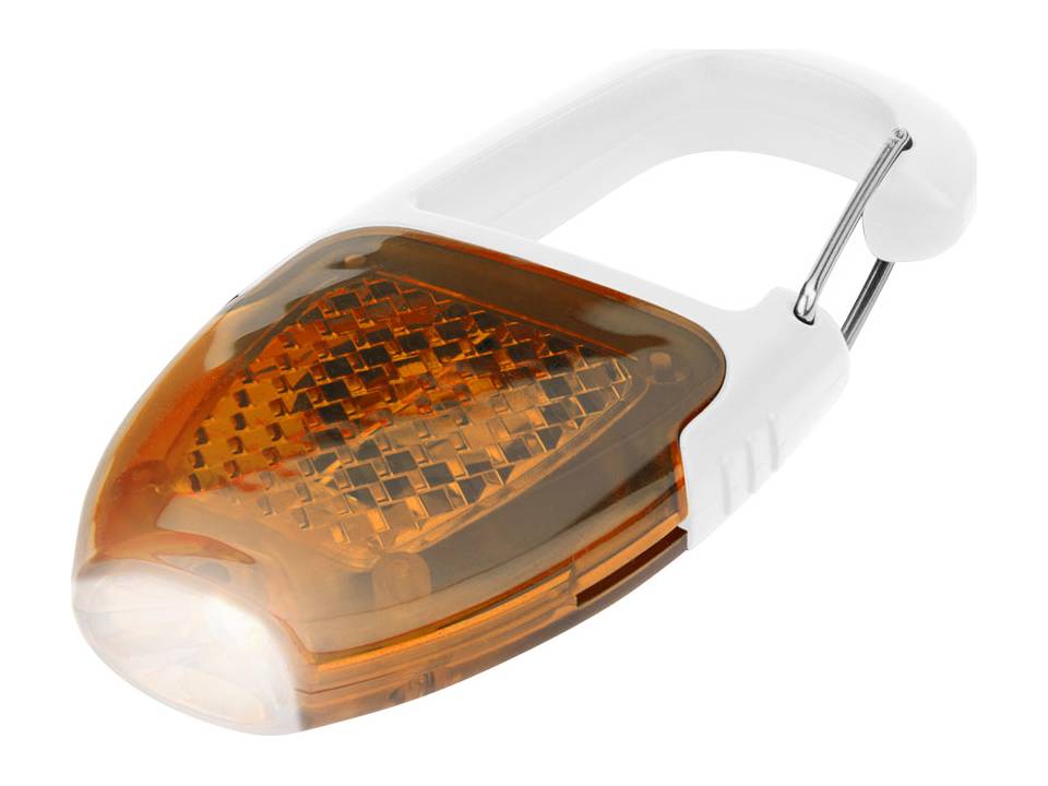 Porte clé Mousqueton réflecteur et lampe 18