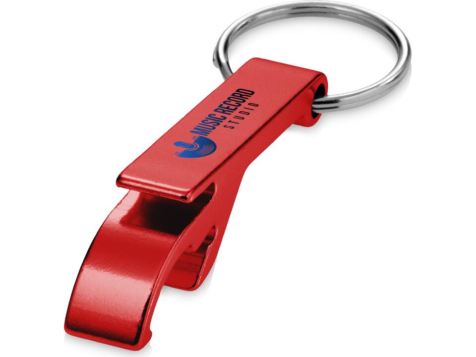 Ouvre-bouteille et canette Tao en aluminium recyclé certifié RCS avec porte-clés 2