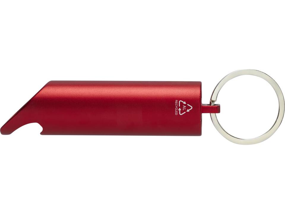 Lumière LED IPX Flare en aluminium recyclé et ouvre-bouteille avec porte-clés 2