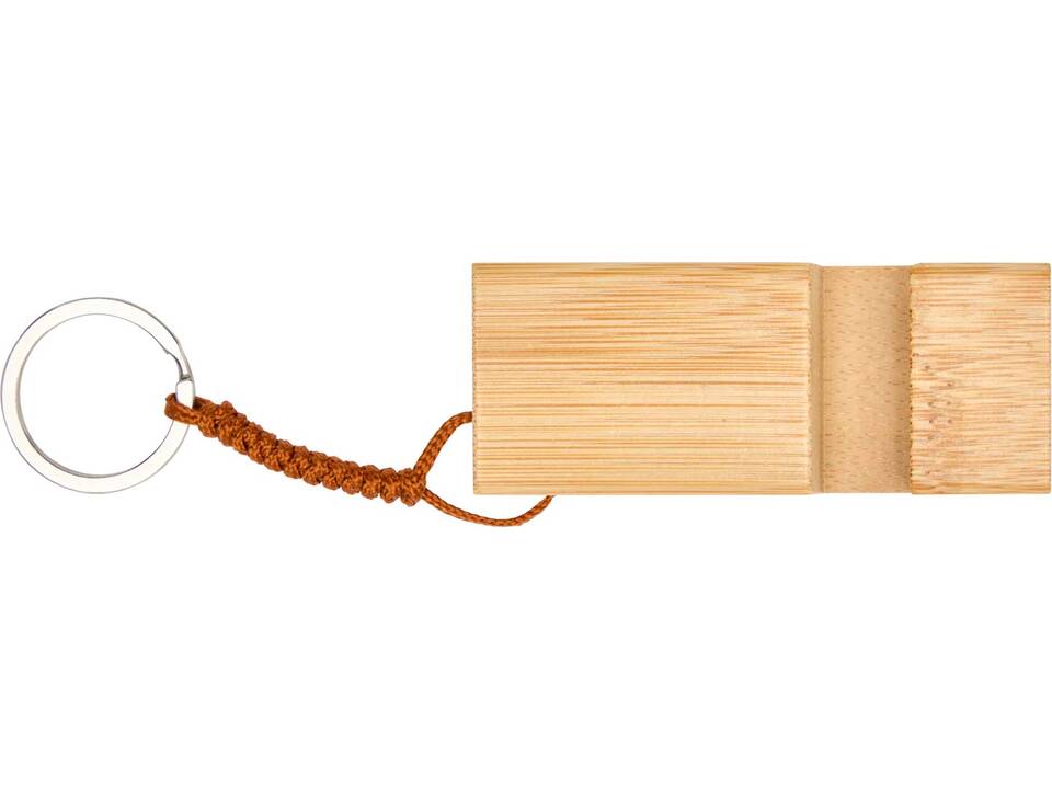 Support de téléphone en bambou Bosona avec porte-clés 3