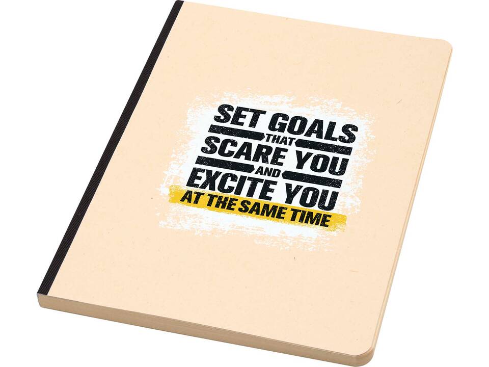 Carnet A5 Liliana à couverture souple en canne à sucre et RPET 19