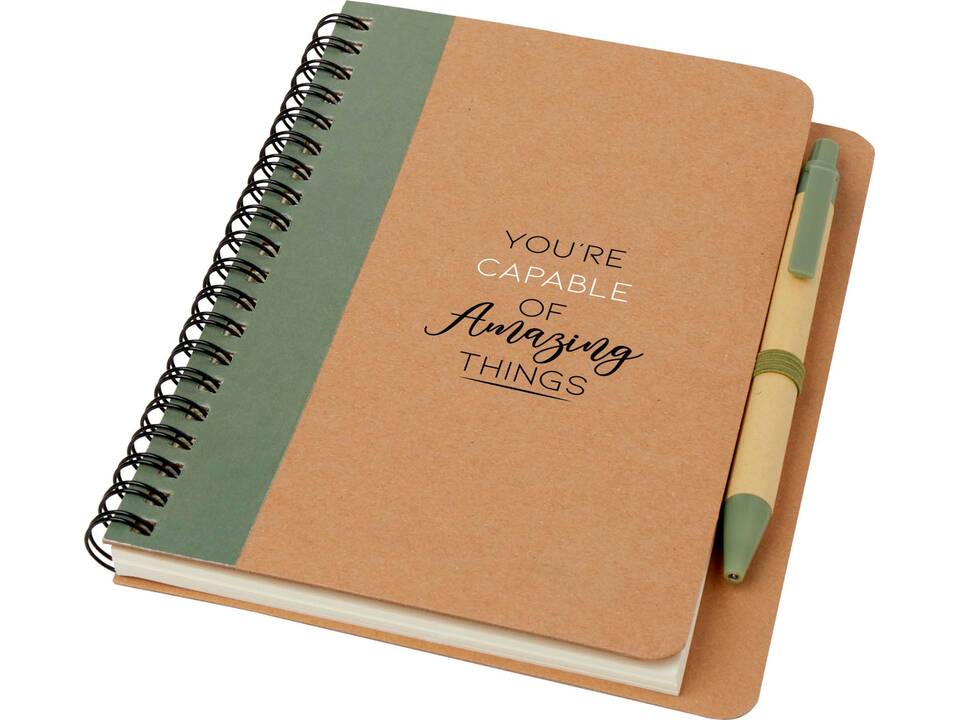 Bloc-notes recyclé avec stylo 10
