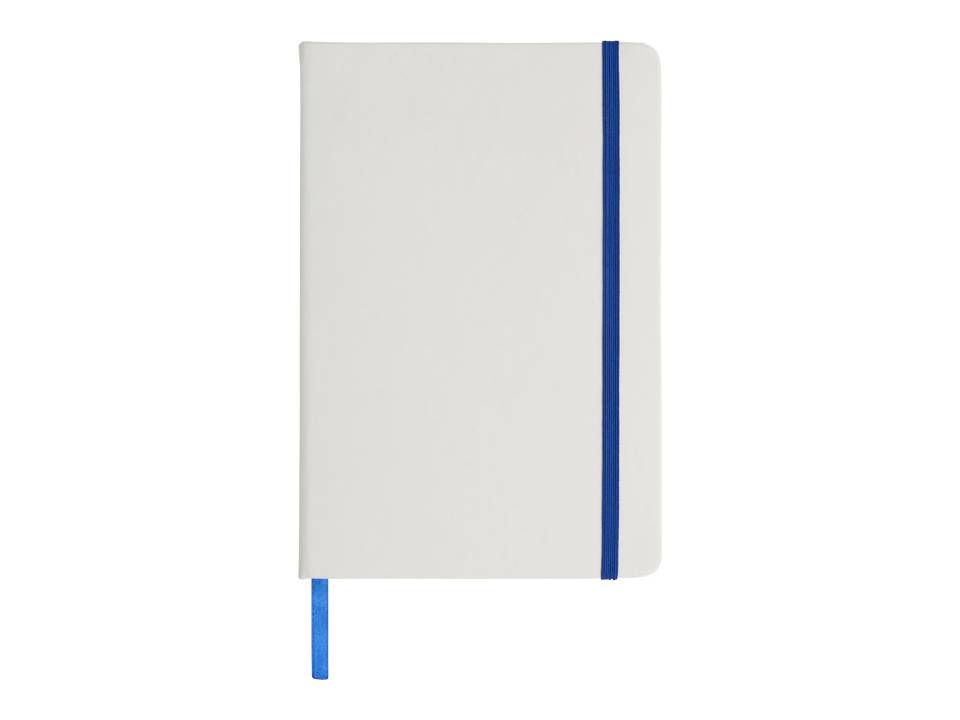 Carnet de notes blanc A5 Spectrum avec élastique de couleur 7