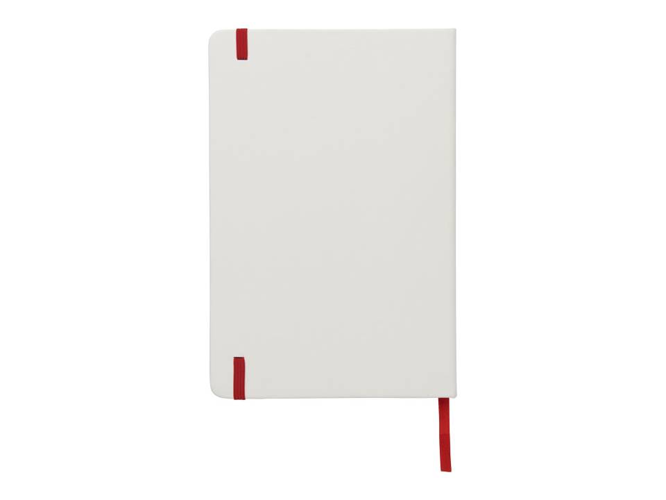 Carnet de notes blanc A5 Spectrum avec élastique de couleur 11