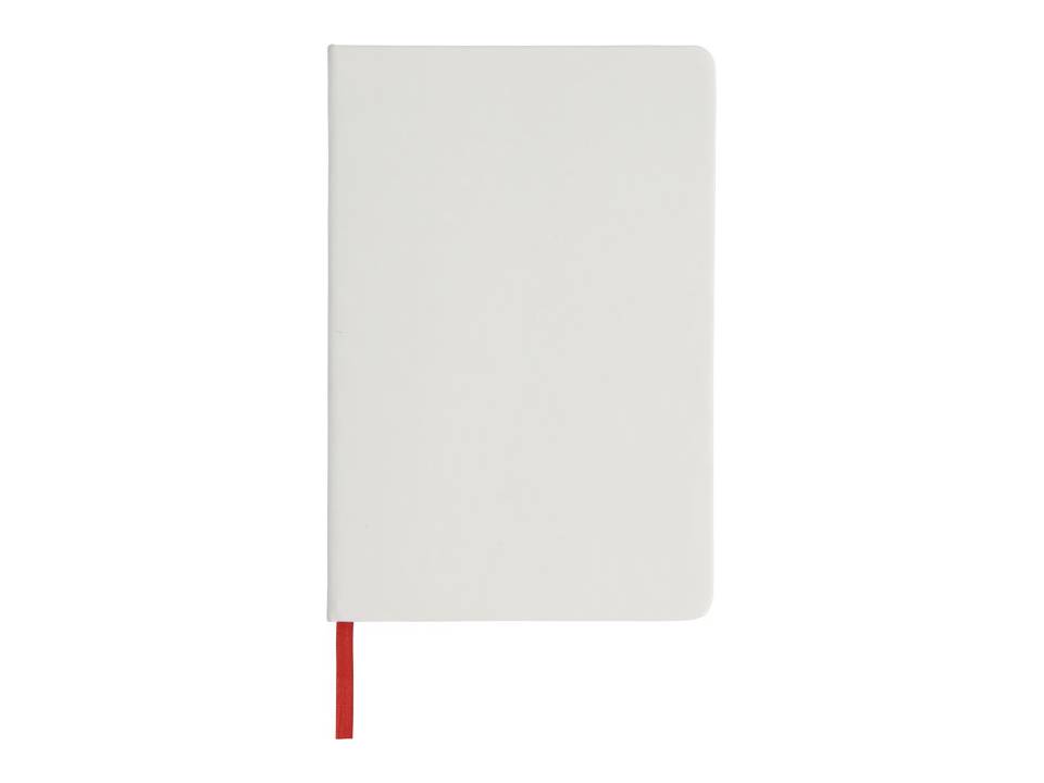 Carnet de notes blanc A5 Spectrum avec élastique de couleur 15