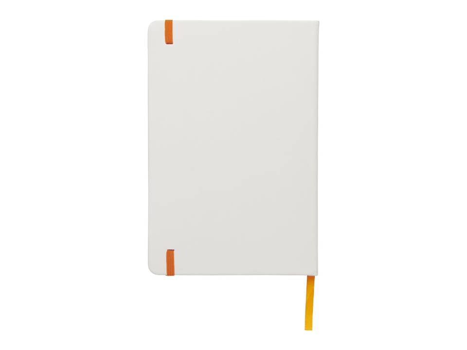 Carnet de notes blanc A5 Spectrum avec élastique de couleur 3