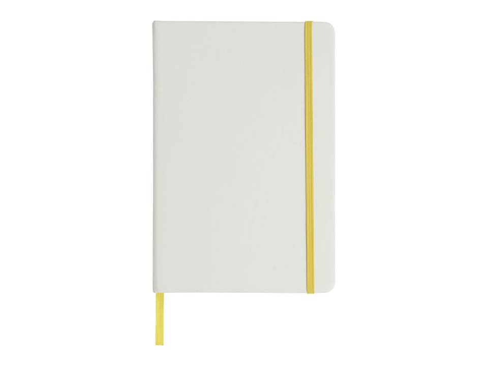 Carnet de notes blanc A5 Spectrum avec élastique de couleur 2
