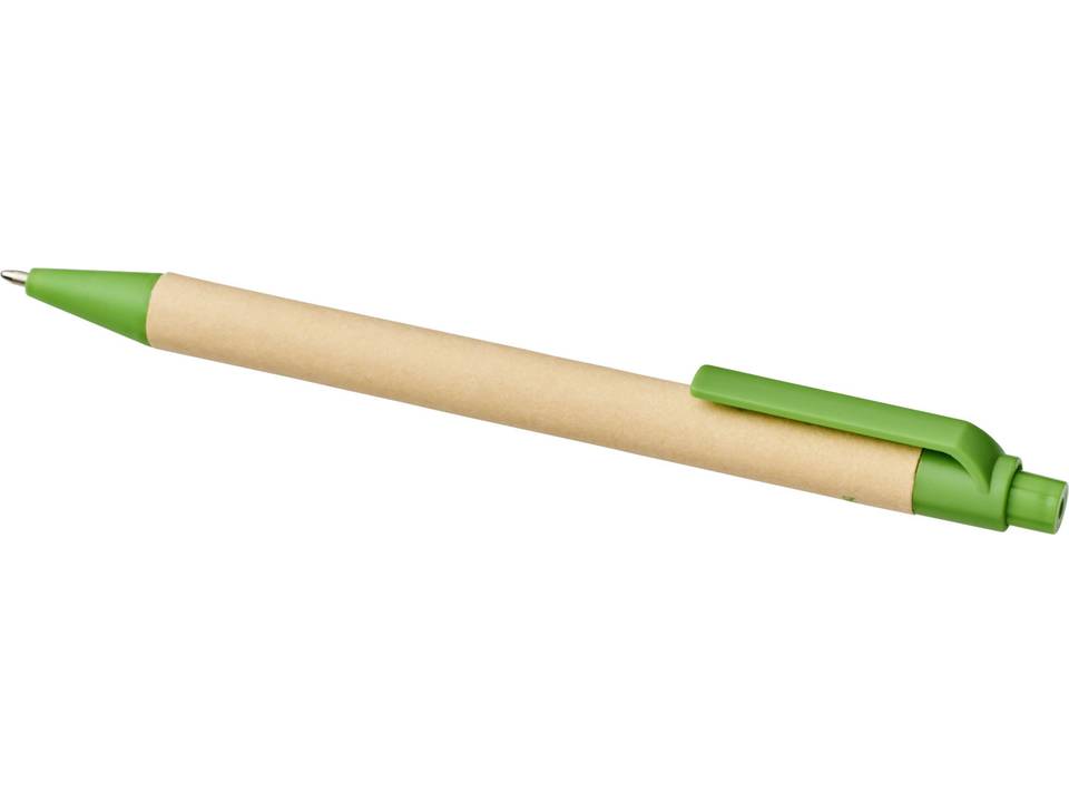 Stylo à bille Berkan en carton et maïs recyclés 22