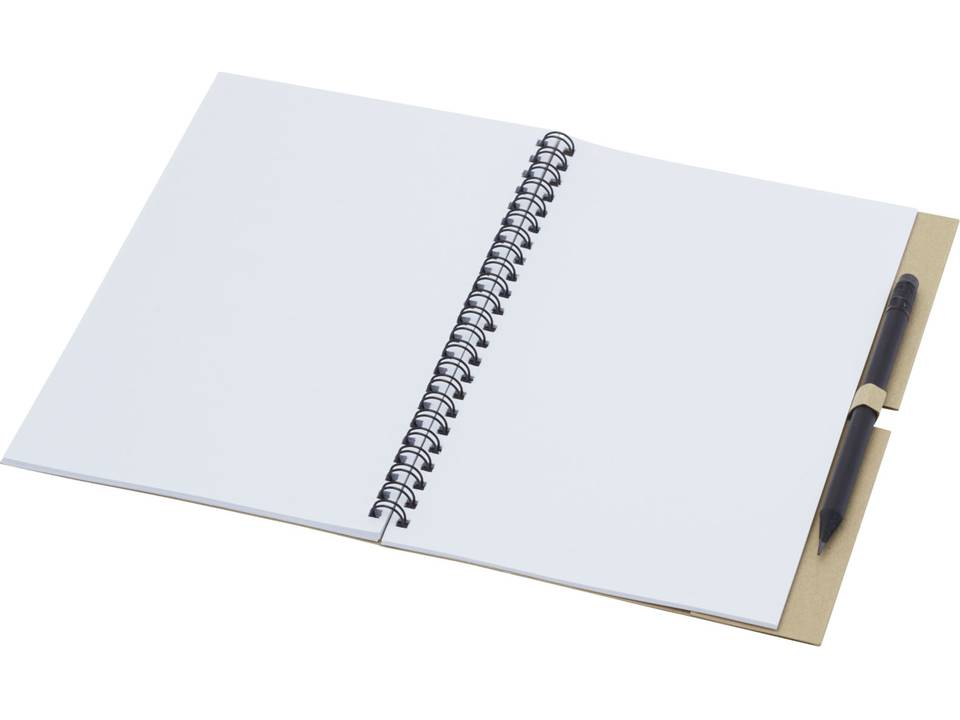 Carnet à spirales Luciano Eco avec crayon, moyen format 5