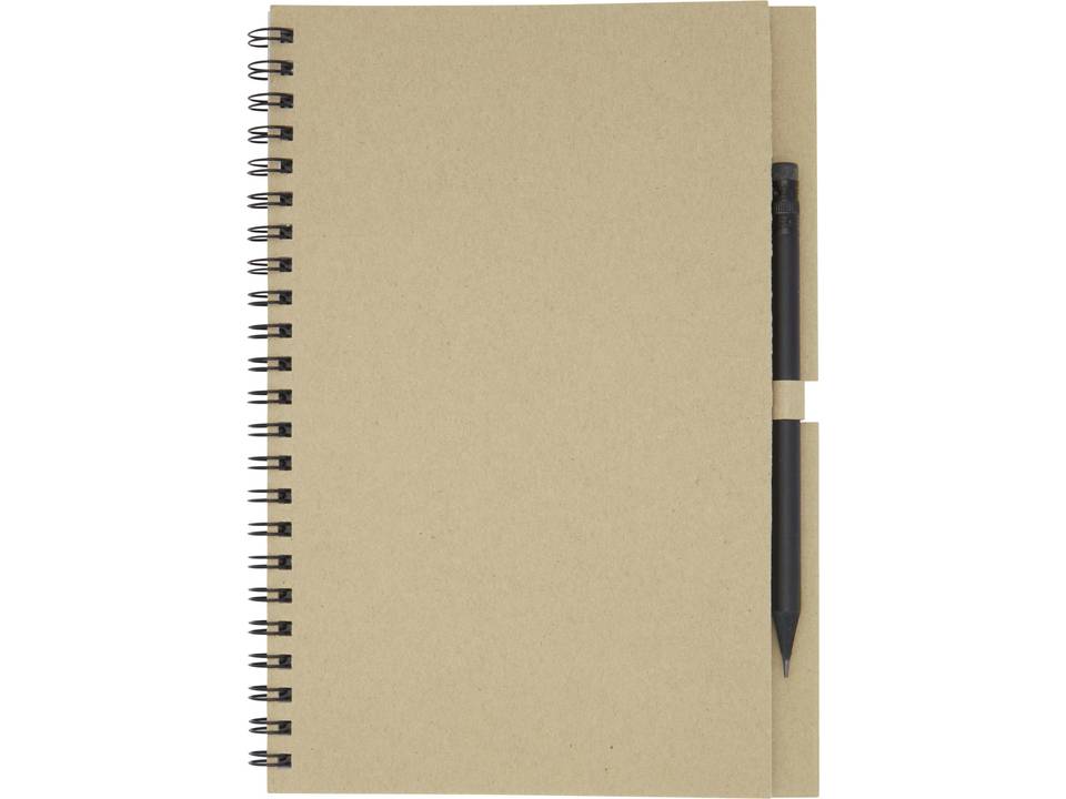 Carnet à spirales Luciano Eco avec crayon, moyen format 3
