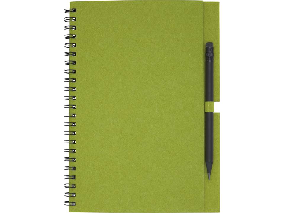 Carnet à spirales Luciano Eco avec crayon, moyen format 15