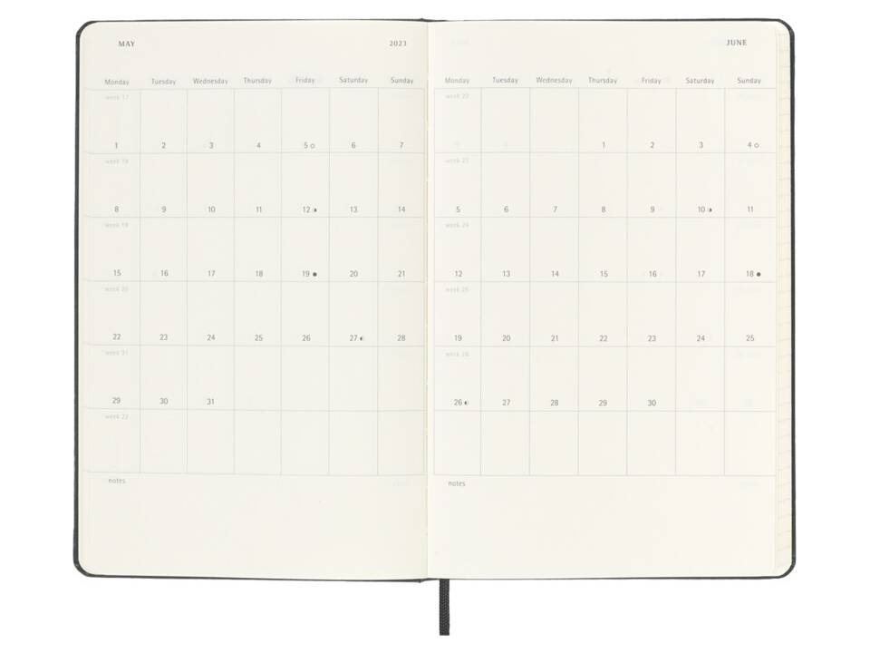 Agenda hebdomadaire 12M à couverture rigide 30