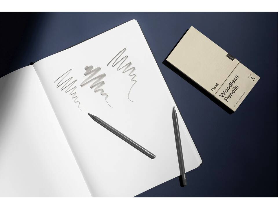 Ensemble de crayons graphite 5 pièces K’arst® 2B sans bois 5