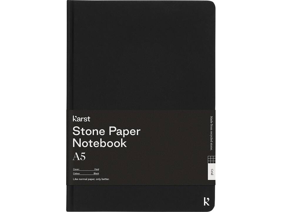 Carnet de notes Karst® A5 avec papier de pierre à couverture rigide - Carré 2