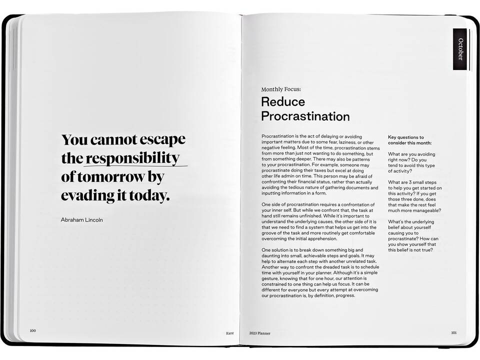 Agenda journalier Karst® A5 à couverture rigide 4