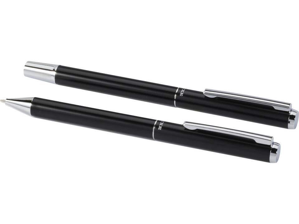 Ensemble-cadeau stylo bille et stylo roller Lucetto en aluminium recyclé 14