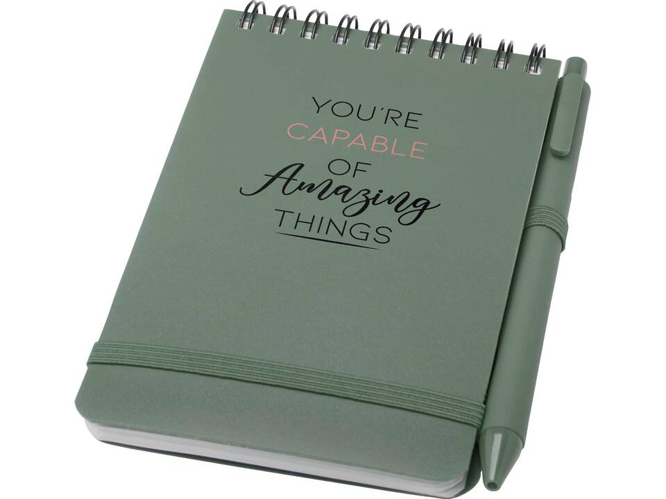 Carnet à couverture rigide d’origine océanique Thalaasa A6 avec stylo bille (encre noire) 8