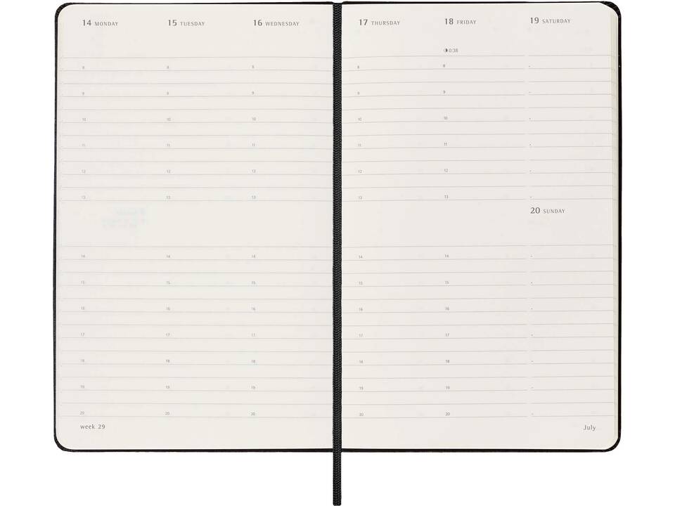 Agenda L vertical 12 mois Moleskine à couverture rigide 4
