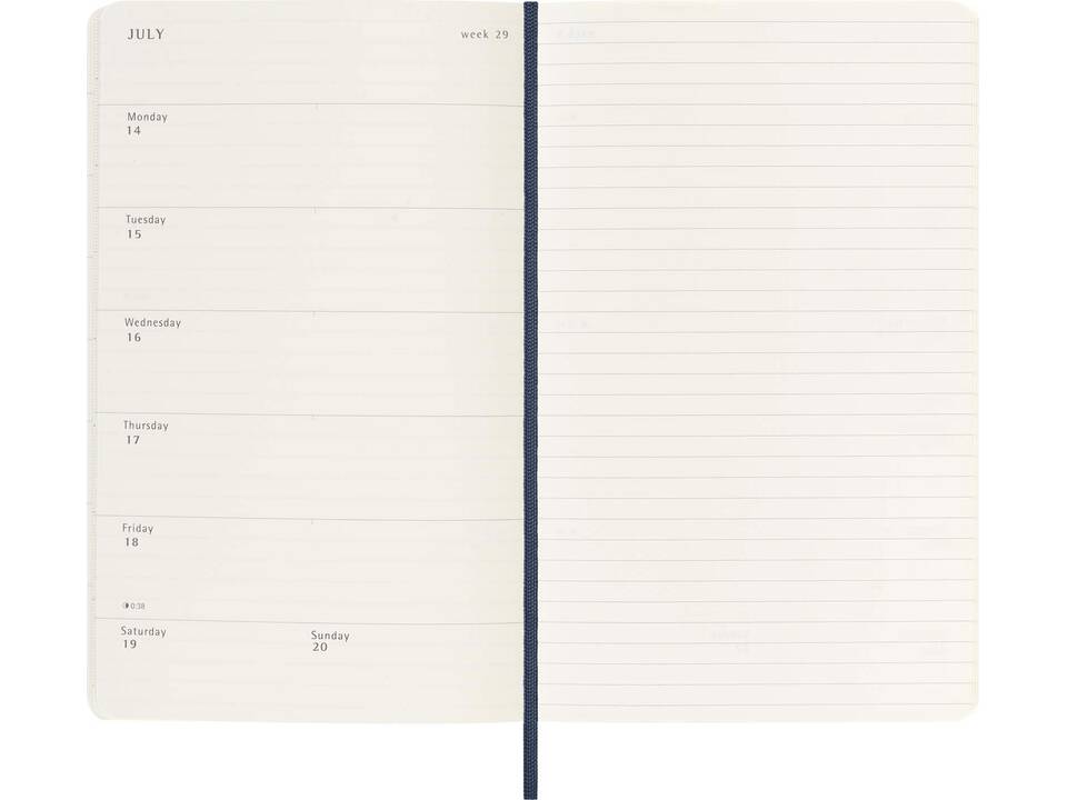 Agenda L 12 mois Moleskine à couverture souple 12