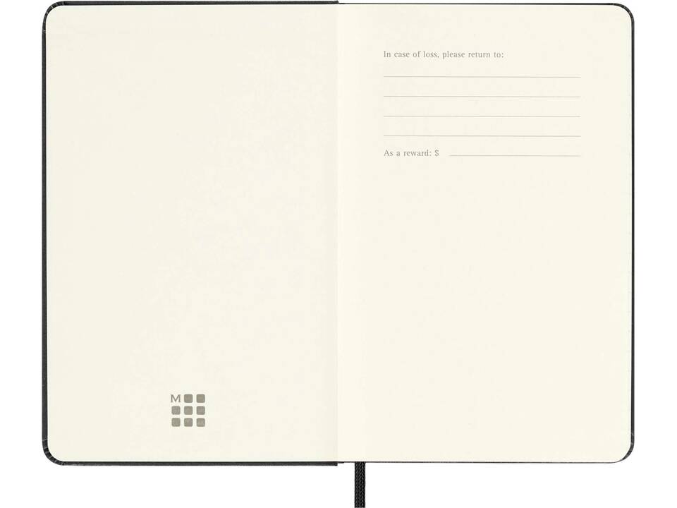 Agenda de poche hebdomadaire horizontal 12 mois Moleskine à couverture rigide 3