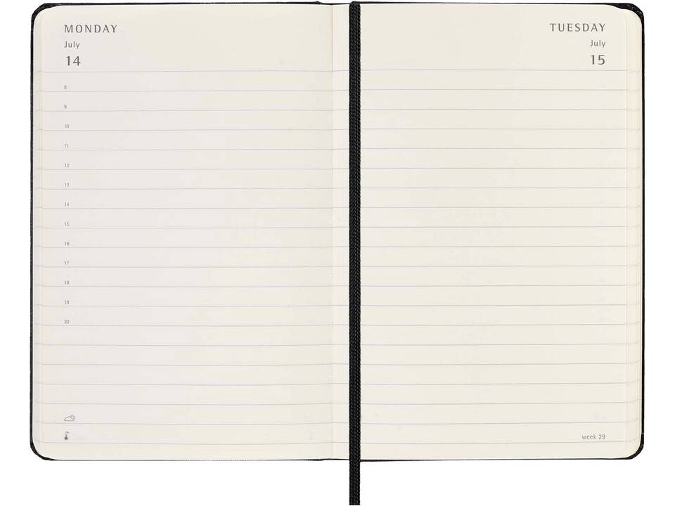 Agenda de poche quotidien 12 mois Moleskine à couverture rigide 4