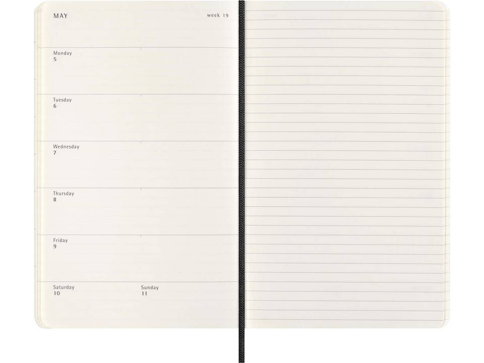 Agenda L hebdomadaire 12 mois Moleskine 100 % VEGEA® Boa à couverture souple 5