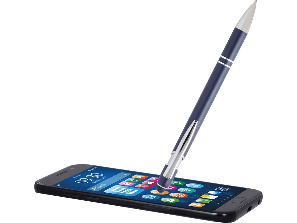 Stylo bille Kish avec finition argentée (encre bleue) 10