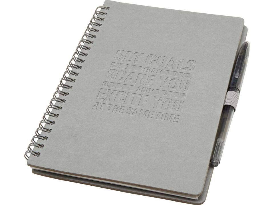 Carnet à couverture souple réutilisable et parure de stylos Slate (encre noire) 10