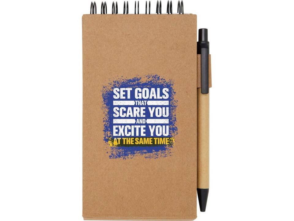 Bloc-notes autocollant avec stylo bille Flipper (encre noire) 1