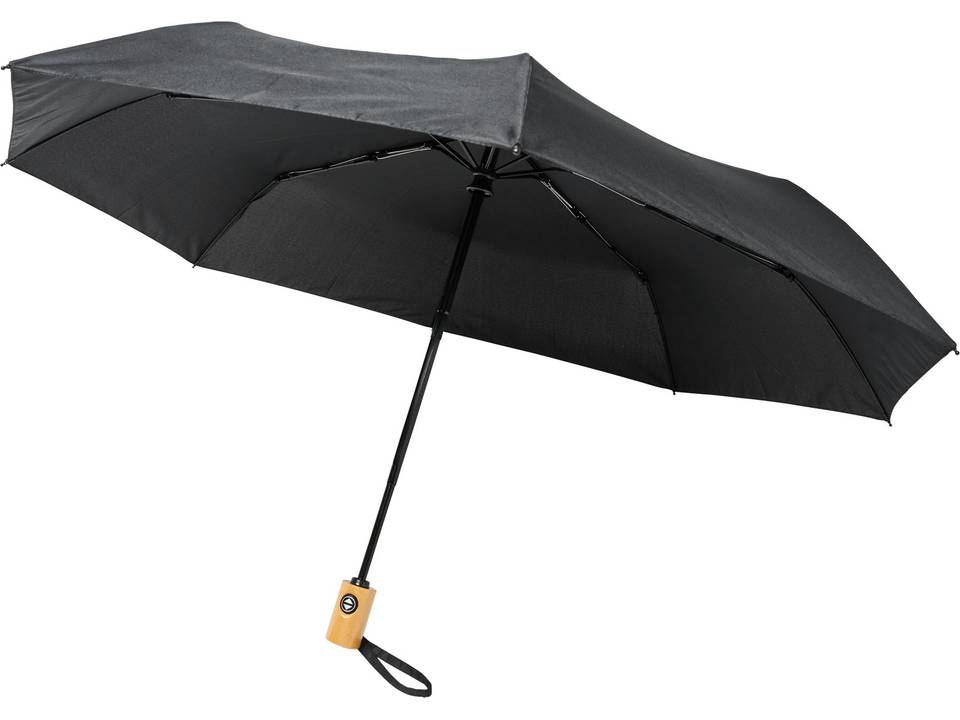 Parapluie en PET recyclé pliable 21" à ouverture/fermeture automatique Bo 1