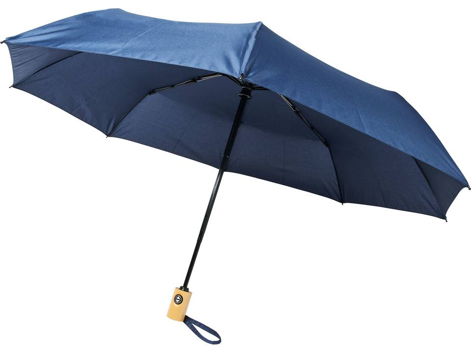 Parapluie en PET recyclé pliable 21" à ouverture/fermeture automatique Bo 24