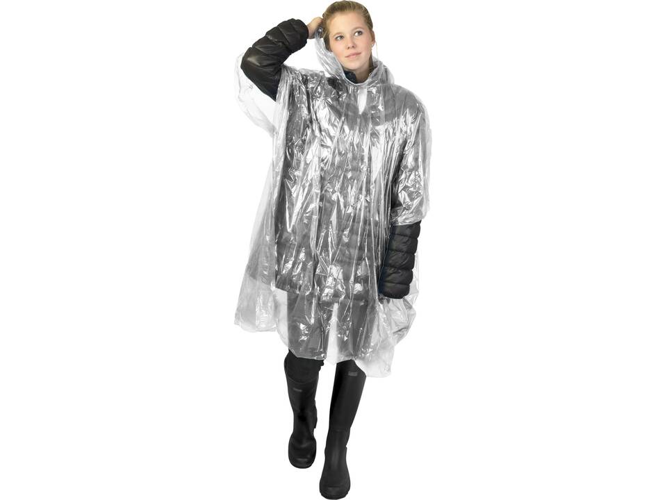 Poncho jetable pour la pluie Mayan recyclé certifié GRS avec pochette de rangement 4