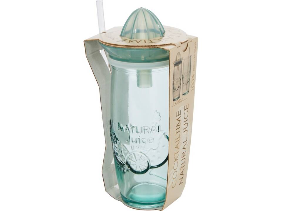 Verre à cocktail en verre recyclé Verano avec presse-agrumes 5