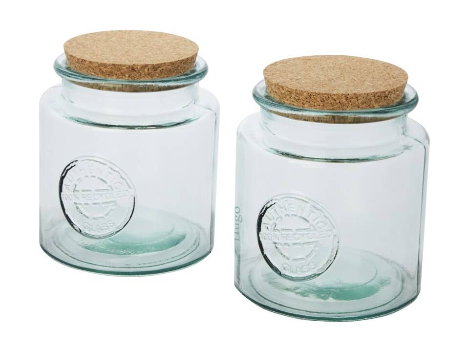 Ensemble Aire de 2 récipients de 1 500 ml en verre recyclé 5