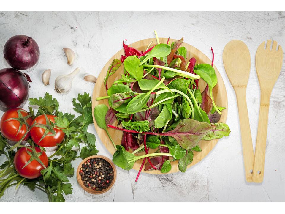 Saladier et ustensiles Argulls en bambou 4