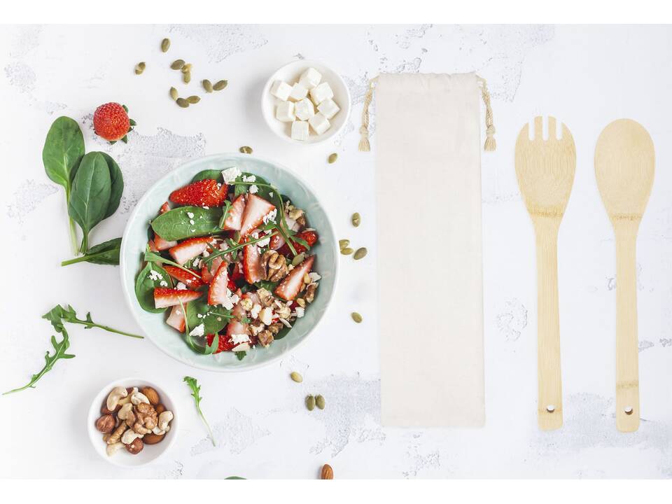 Cuillère et fourchette à salade Endiv en bambou 4